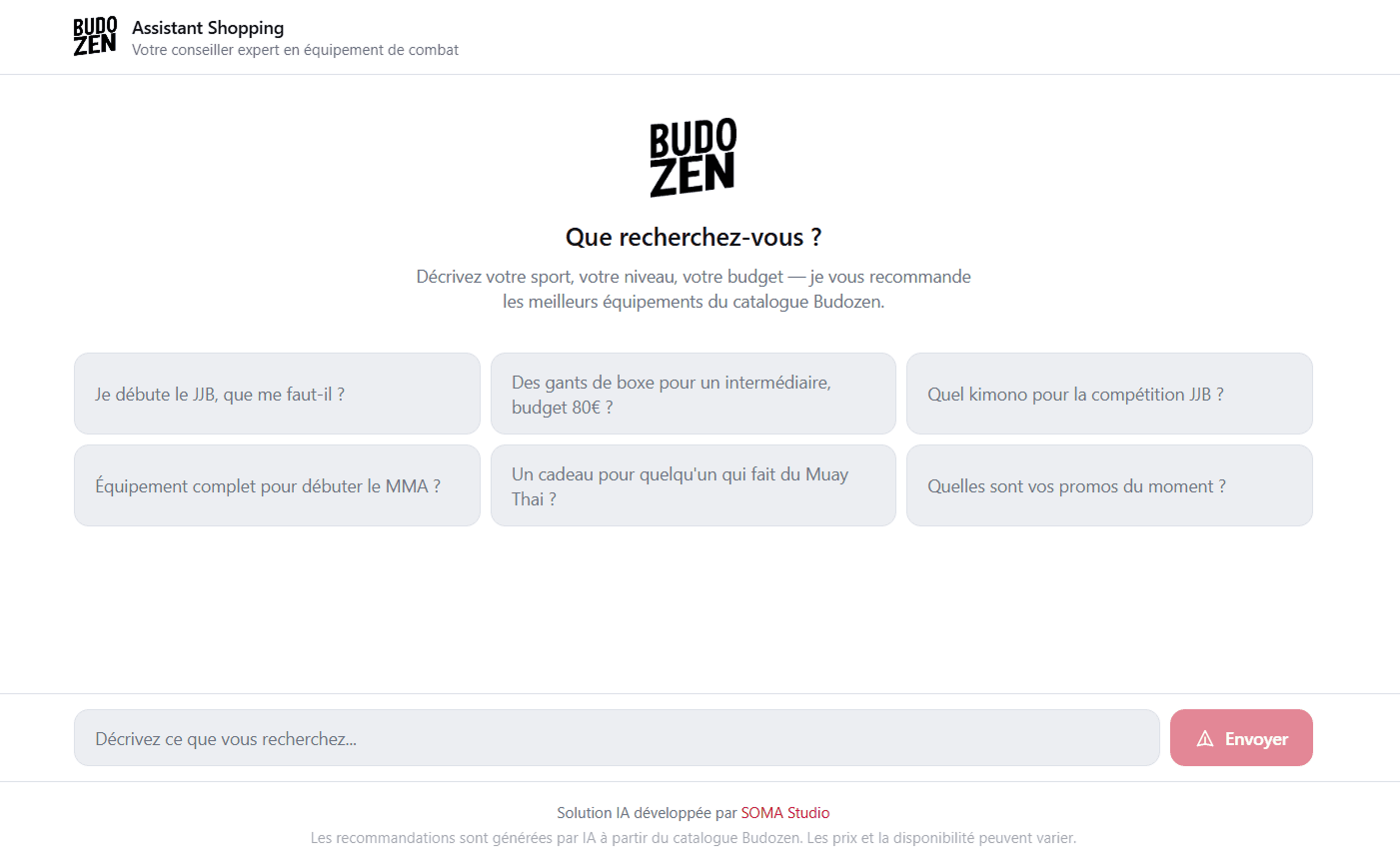 Budozen Assistant shopping IA img