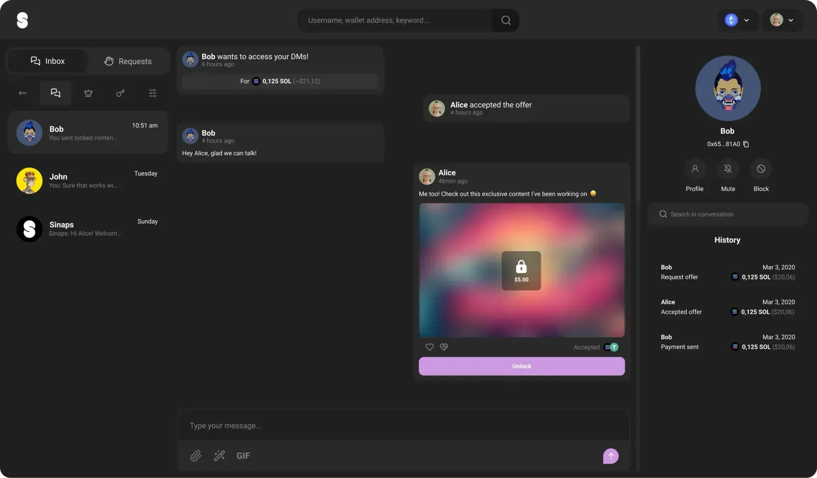 Chat décentralisé Sinaps image