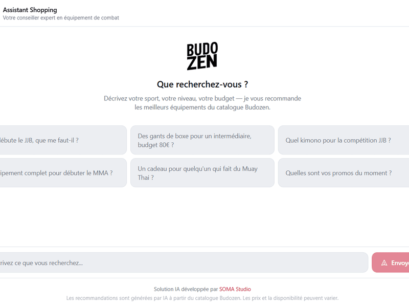 Budozen Assistant shopping IA img